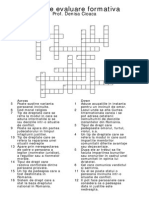 Test de Evaluare Formativa Crossword Dreptatea Si Egalitatea