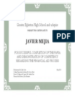 JM Fafsa B Certificate