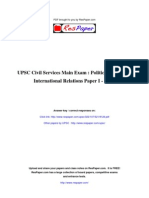 ResPaper UPSC Civil Services Main Exam - Political Science & International Relations Paper I - 2009
