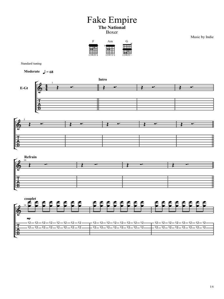 Fake Empire Guitar PDF Leisure Entertainment (General)