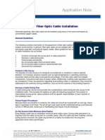 Application Note Fiber Optic Cable Installlation