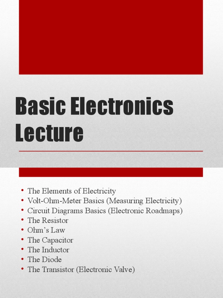 Basic Electronics: Circuit Fundamentals | PDF | Capacitor | Inductor