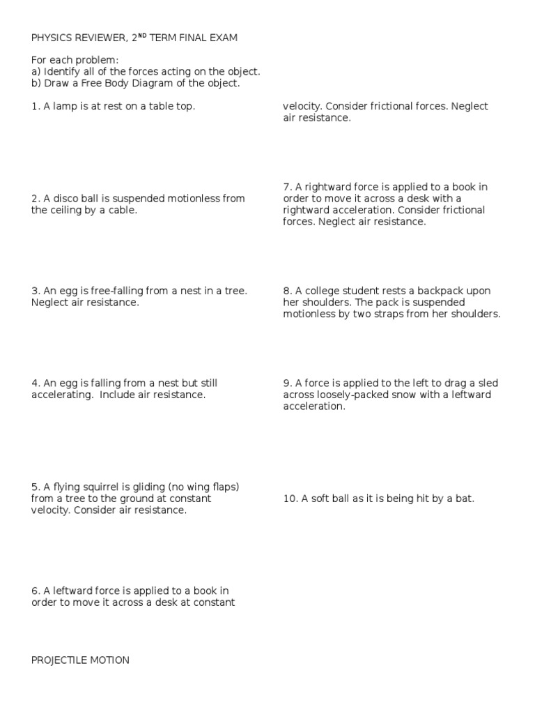 2nd Term Physics Reviewer  Collision  Force