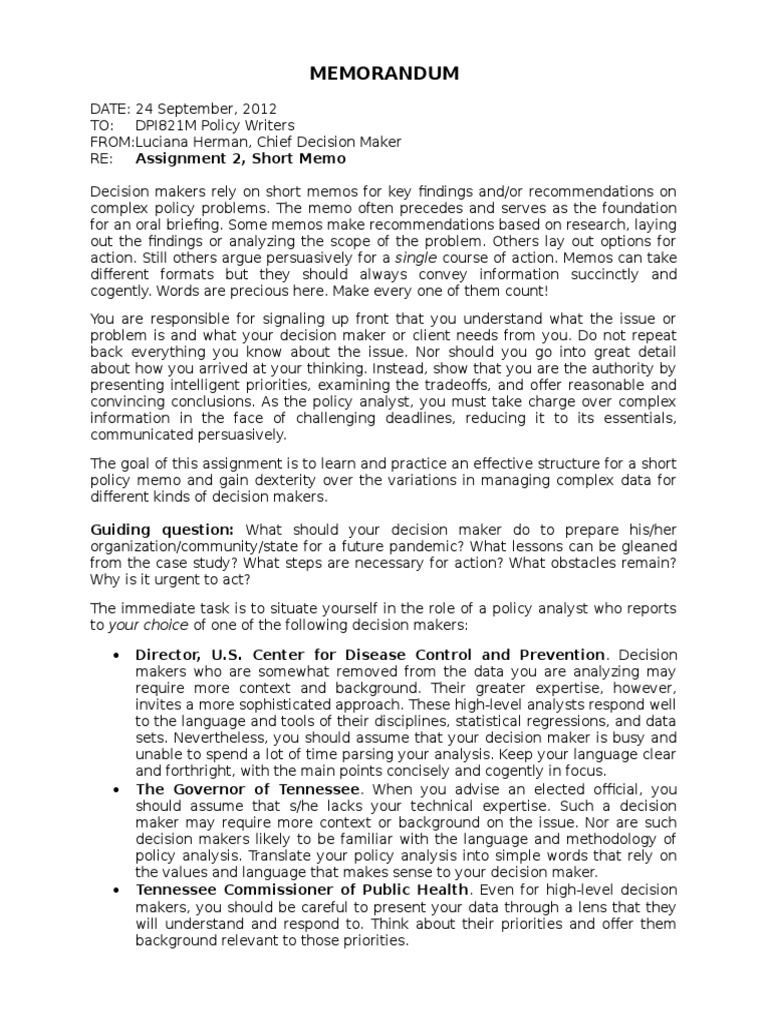 Memo assignment image