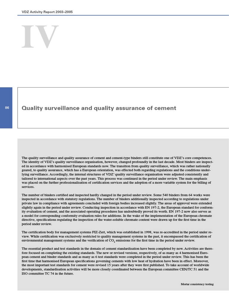 Quality Assurance of Cement PDF | PDF | Concrete | Iso 9000