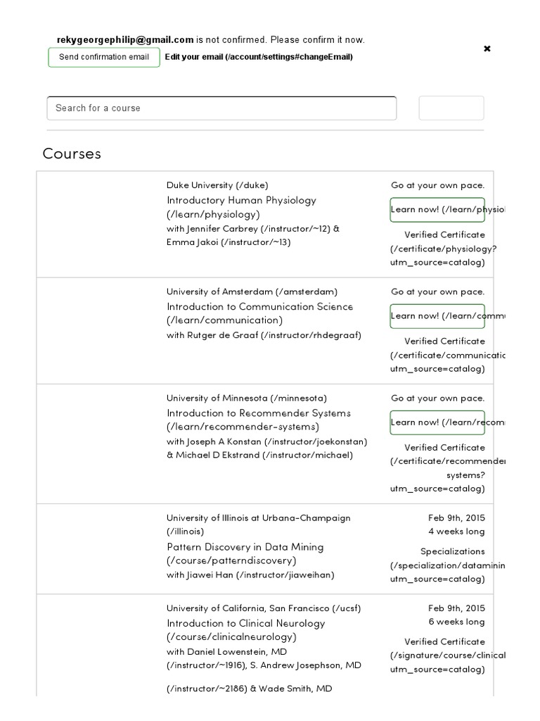 Coursera Free Online Courses English
