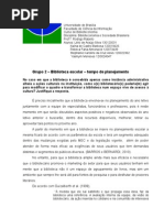 Biblioteca Escolar – Tempo de Planejamento