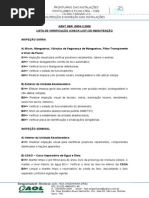 Check List Manutenção