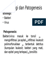 Etiologi Dan Patogenesis Tonsilitis