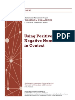 Using Positive and Negative Numbers in Context