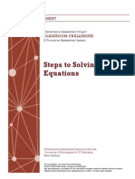 Steps to Solving Equations