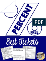 Percent Exit Tickets Free