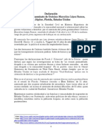 Declaración Ante Asesinato Joven Guatemalteco PDF