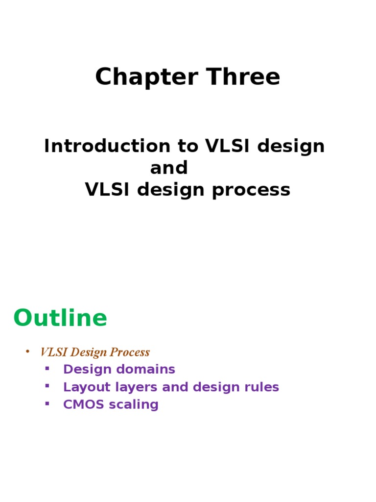 VLSI Design Process | PDF | Very Large Scale Integration | Integrated ...