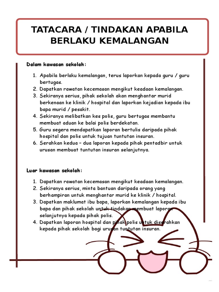 Tatacara Berlaku Kemalangan Pdf