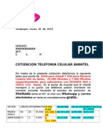 Cotizacion Modelo Lte