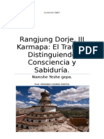 Rangjung Dorje El Tratado Distinguiendo Consciencia y Sabiduría.