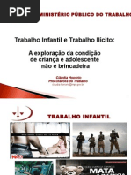 Palestra Trabalho Infantil Curitiba