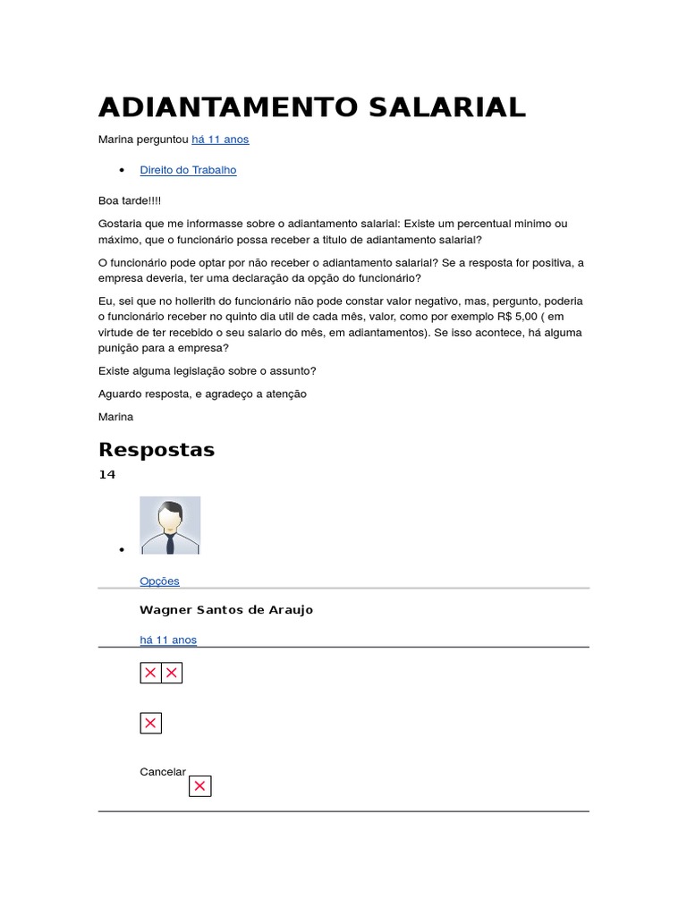 ADIANTAMENTO SALARIAL | Acordo Coletivo | Salário