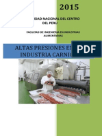 Las Altas Presiones en La Industria Cárnica