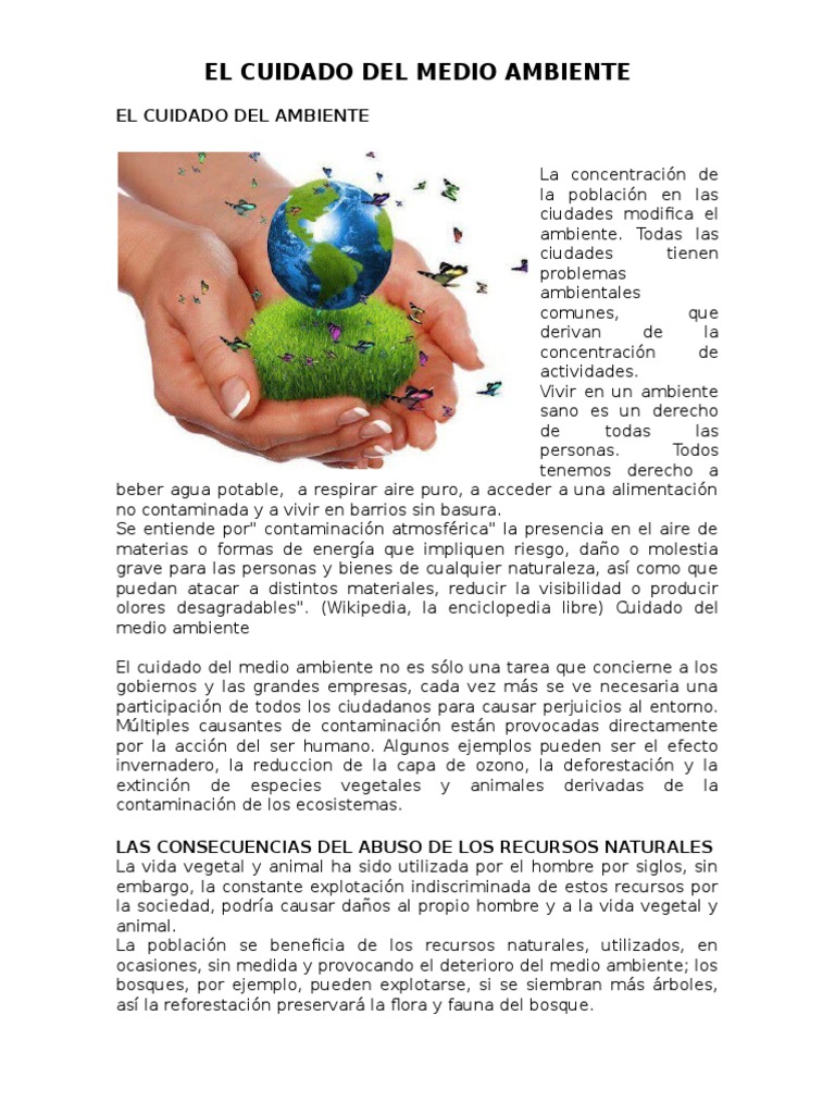 Cuidado del Medio Ambiente y Recursos | PDF | Piscina | Contaminación