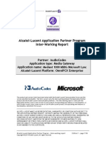 AudiocodesMediant1000-MSBG Lync OmniPCXEnterpriseR10.0 IWR Ed01