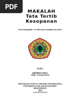 Tugas Makalah Tata Tertib