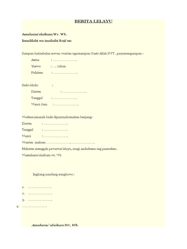 Berita Lelayu Pdf