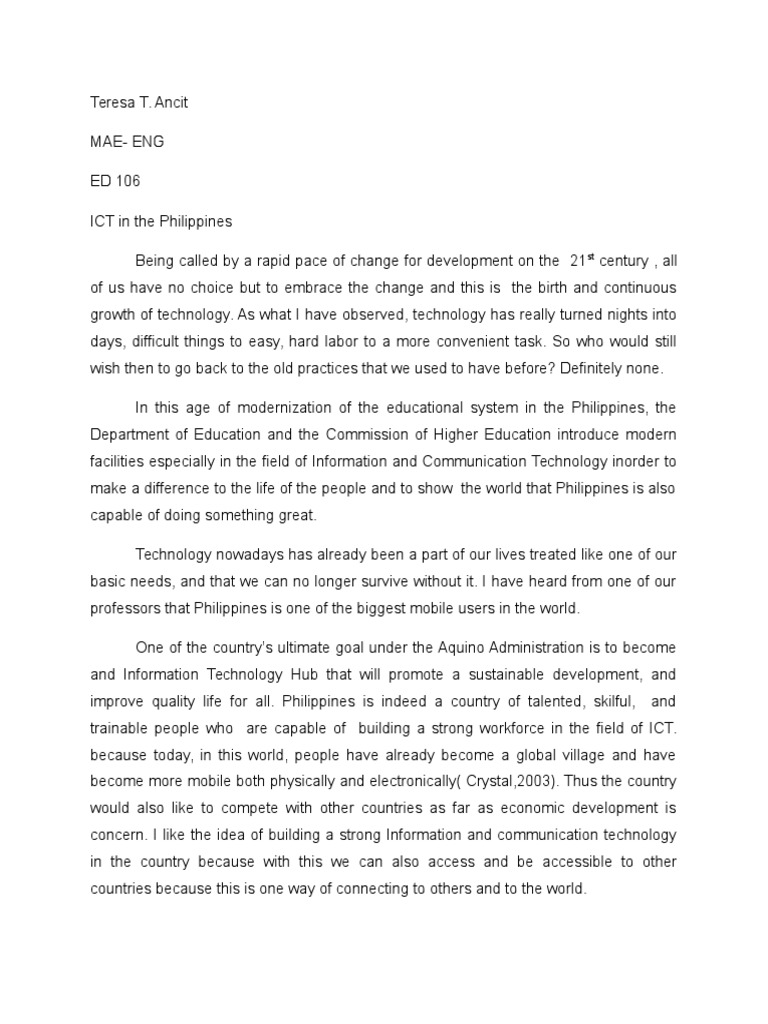 ICT Development in the Philippines | PDF | Reading (Process) | Philippines