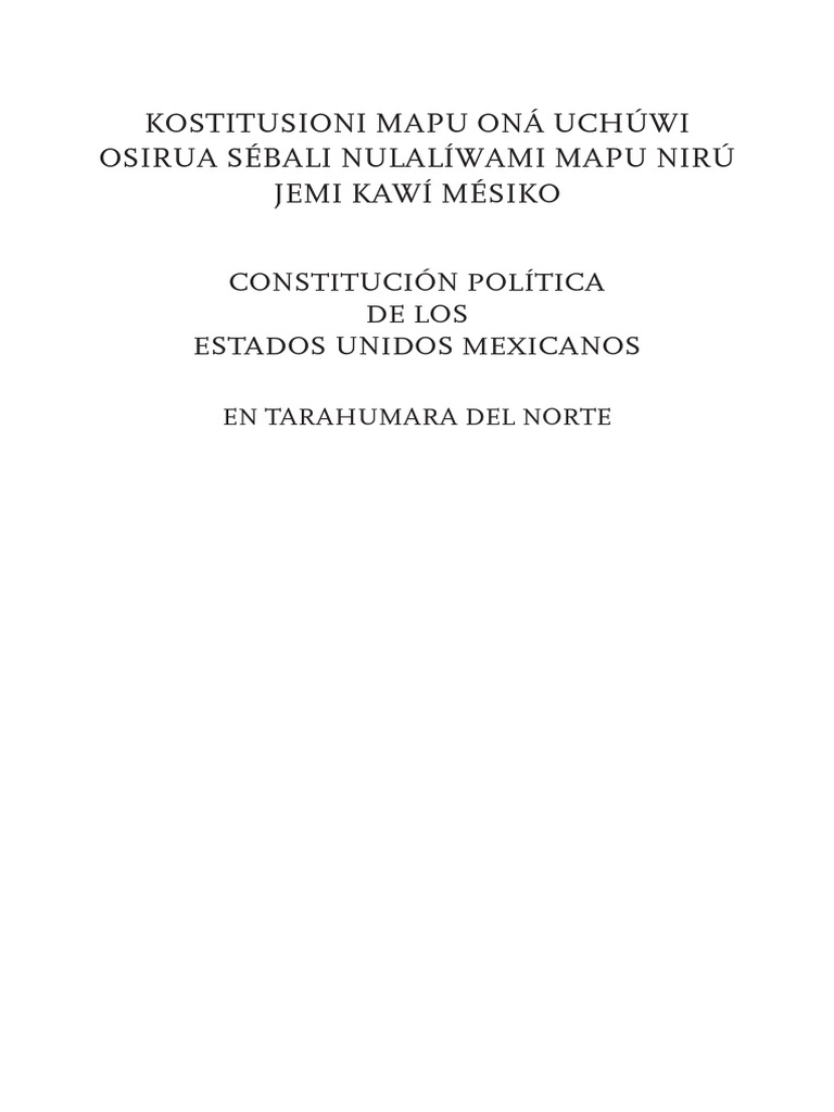 Tarahumara Del Norte Multilinguismo Traducciones