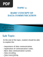 Topic 1 Basic Concept of Data Communication