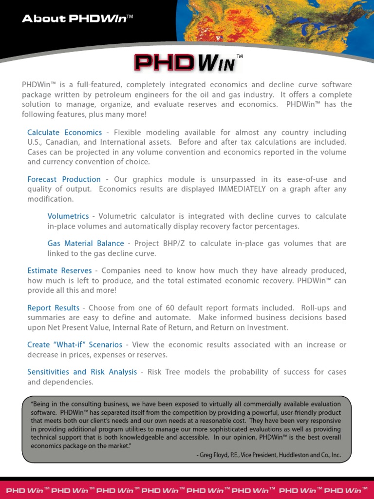 PHDWin Brochure | PDF | Databases | Economics