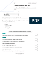 Employment Employee Satisfaction Survey Satisfaction Form 185