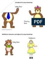 Daddy Bear: Goldilocks Characters and Objects For Story Board/map
