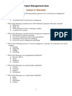 Project Management Quiz- Student