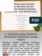 Persamaan Kedudukan Warga Negara Dalam Kehidupan Bermasyarakat, Berbangsa, Dan Bernegara