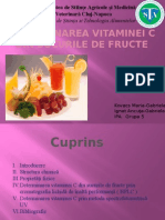 Determinarea Vitaminei C Din Sucurile de Fructe