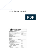 PDA Dental Records
