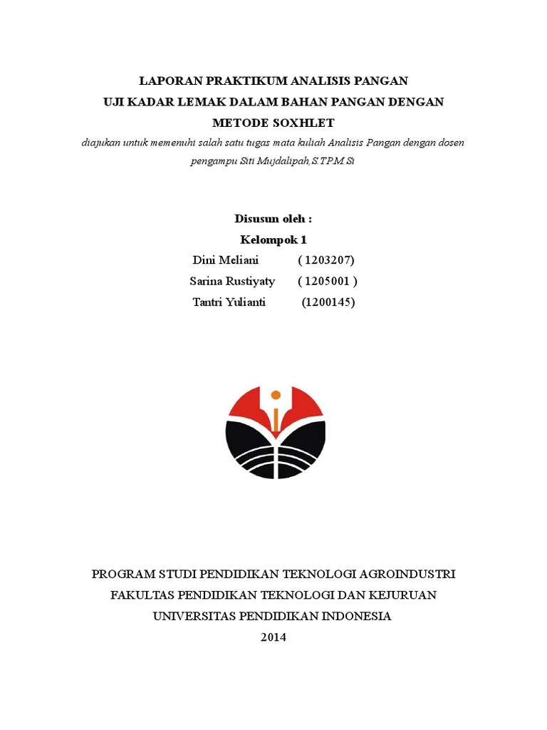 Laporan Praktikum Kadar Lemak