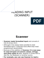 Scanner Reads Formatted Input