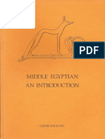 Middle Egyptian an Introduction - Gertie Englund