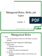 Managerial Roles, Skills, Job Types