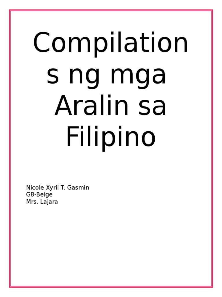 Compilations NG Mga | PDF