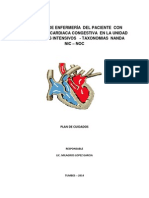 Cuidados de Enfermería Del Paciente Con Nsuficiencia Cardiaca Congestiva en La Unidad de Cuidados Intensivos - Taxonomias Nanda NIC - Noc