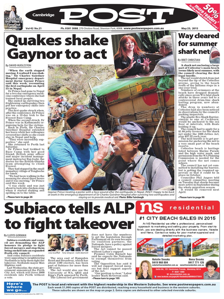 POST Newspaper For 23rd of May, 2015 | PDF | Nursing | Nature