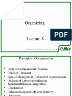 Organizing Principles Lecture 8