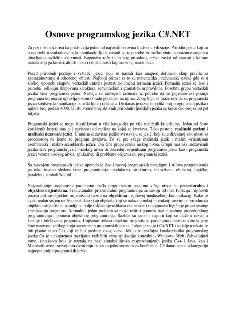 Osnoveprogramskogjezikac 2 | PDF