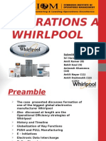 Operations at Whirlpool