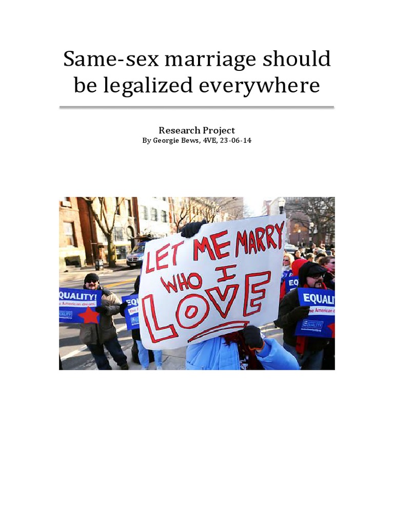 Same-Sex Marriage Project | PDF | Homosexuality | Same Sex Marriage