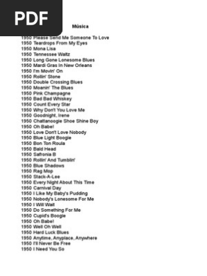 Lista De Musicas Sheet1 Pdf Rock And Roll Dance Music